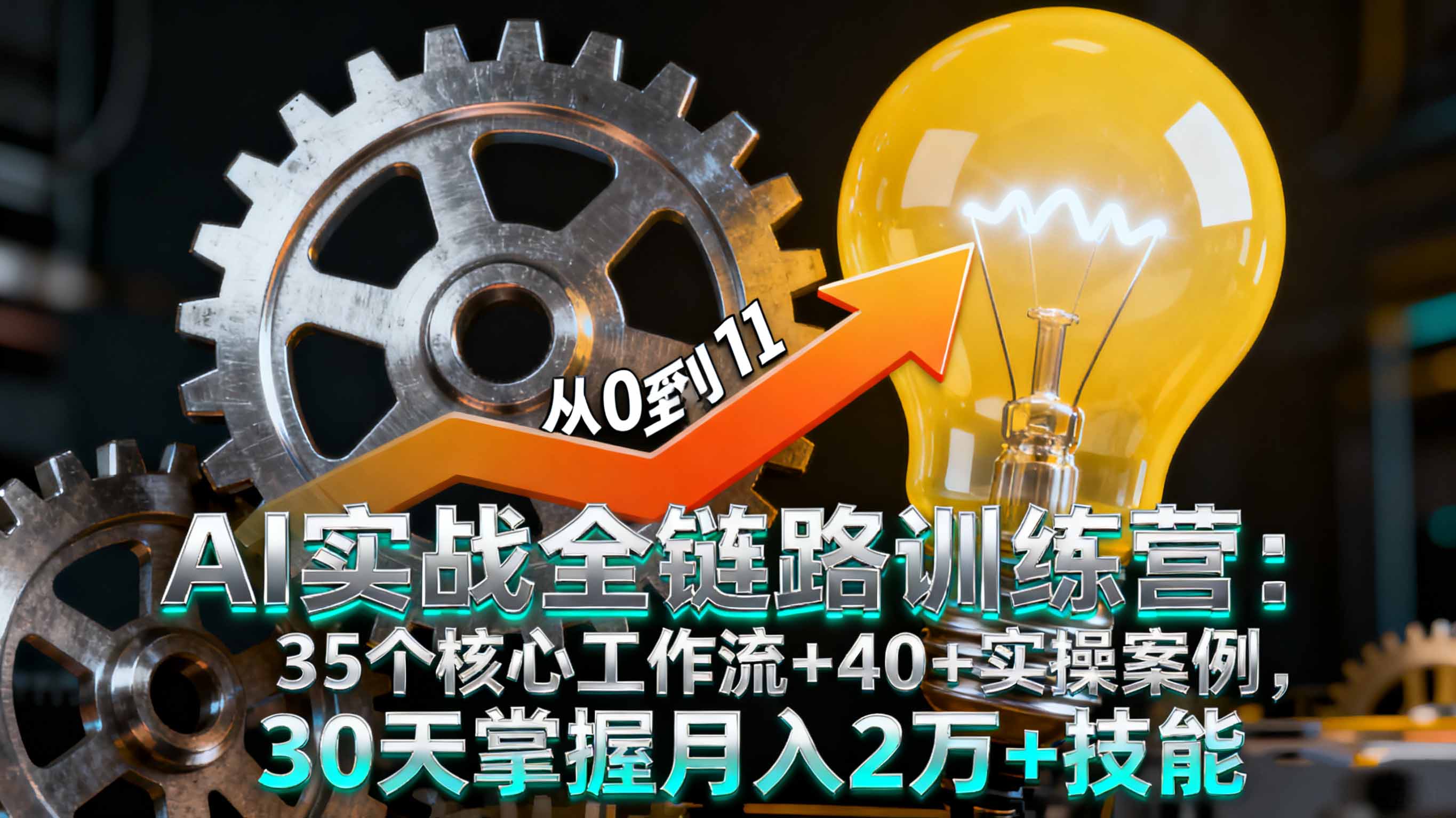 AI实战全链路训练营：35个核心工作流+40+实操案例，30天掌握月入2万+技能-谷进海小站