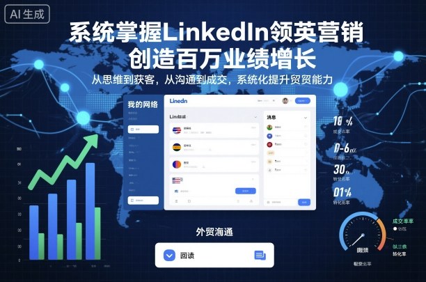 系统掌握LinkedIn领英营销，创造百万业绩增长，从思维到获客，从沟通到成交，系统化提升外贸能力-谷进海小站