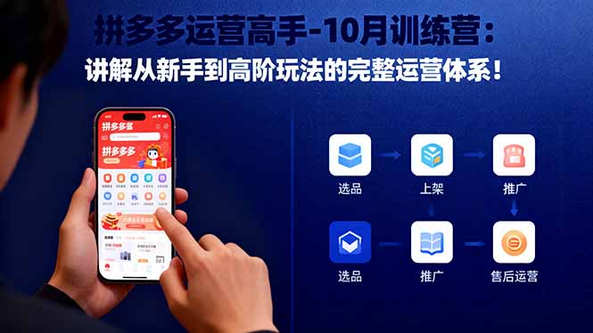 拼多多运营高手-10月训练营：讲解从新手到高阶玩法的完整运营体系！-谷进海小站