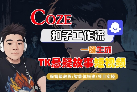 Coze扣子智能体工作流一键生成“TK悬疑故事“短视频，全流程保姆级教学-谷进海小站