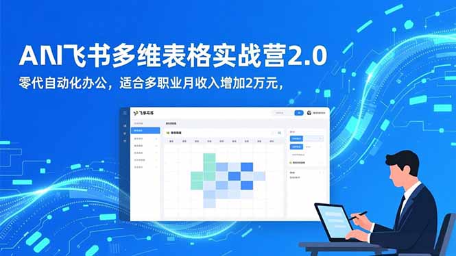 AI+飞书多维表格实战营2.0：零代码自动化办公，适合多职业月收入增加2万元-谷进海小站
