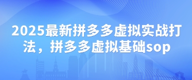 2025最新拼多多虚拟实战打法，拼多多虚拟基础sop-谷进海小站