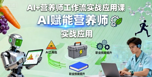 AI+营养师工作流实战应用课，AI赋能营养师-谷进海小站