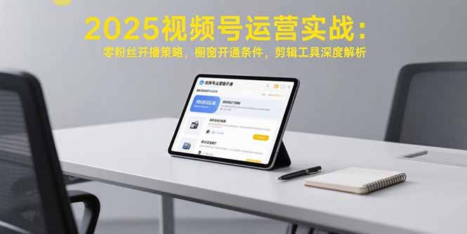 2025视频号运营实战：零粉丝开播策略，橱窗开通条件，剪辑工具深度解析-谷进海小站