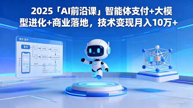 2025「AI前沿课」智能体支付+大模型进化+商业落地，技术变现月入10万+-谷进海小站