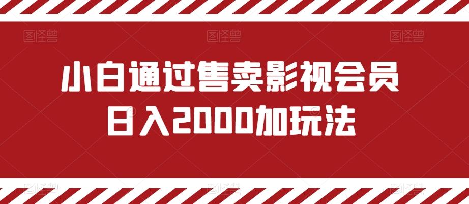 小白通过售卖影视会员日入2000加玩法-谷进海小站