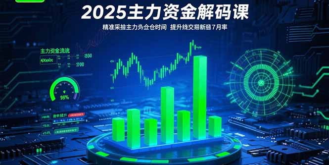 2025主力资金解码课：精准捕捉主力建仓时机，提升短线交易胜率(更新7月-谷进海小站
