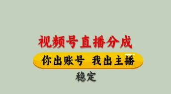视频号直播分成，全程托管招募，单月轻松变现8k【揭秘】-谷进海小站