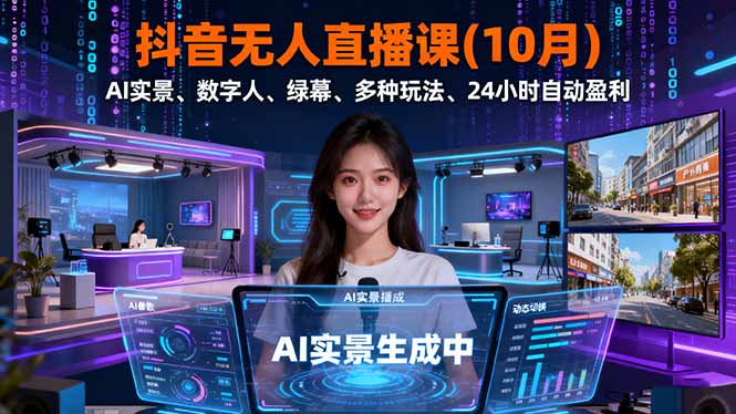 抖音无人直播课(10月-谷进海小站
