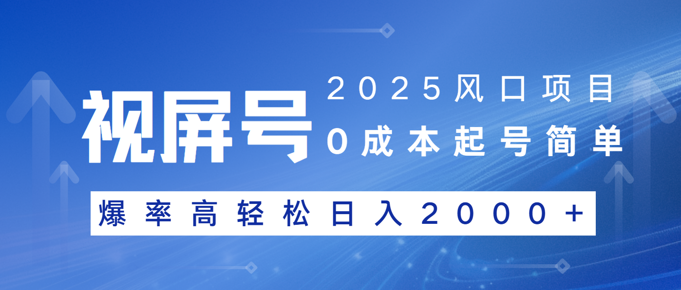 2025风口项目，视频号带货，起号简单，爆率高轻松日入2000+-谷进海小站