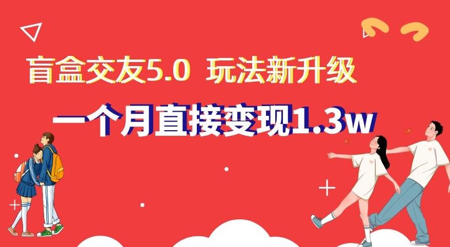 盲盒交友5.0，玩法全新升级，一个月直接变现1.3W，新手小白轻松上手【揭秘】-谷进海小站