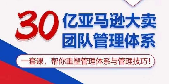 30亿亚马逊大卖团队管理体系，一套课，帮你重塑管理体系与管理技巧-谷进海小站