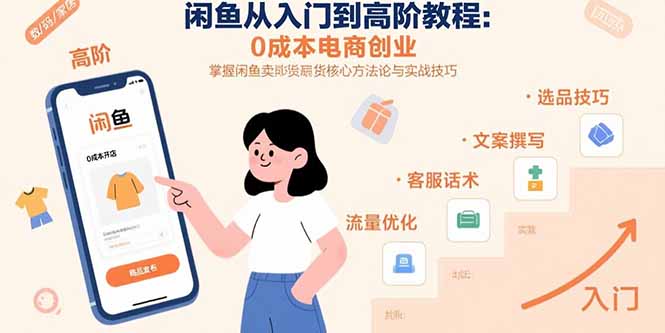 闲鱼从入门到高阶教程：0成本电商创业，掌握闲鱼卖货核心方法论与实战技巧-谷进海小站
