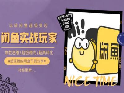 手把手教你0到1系统玩转闲鱼变现，爆款思维/超级曝光/超高转化-谷进海小站