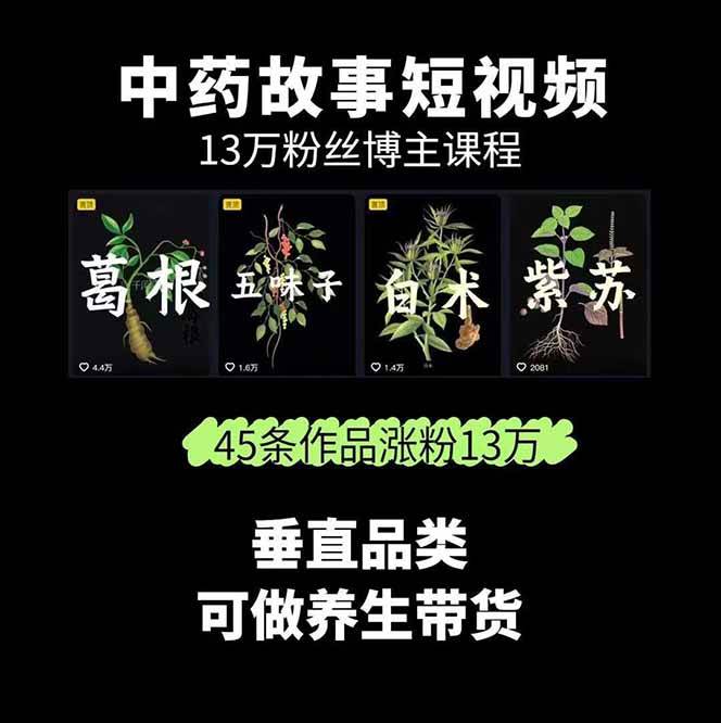 图片[2]-中药文化赛道：溯源故事开发，AI工具实战，平台运营，全方位解锁中医流量变现新路径-谷进海小站