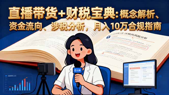 直播带货+财税宝典：概念解析、资金流向、涉税分析，月入10万合规指南-谷进海小站