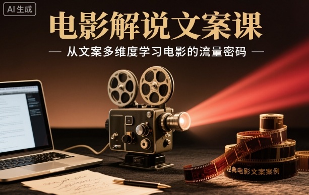 电影解说文案课，从文案多维度学习电影的流量密码-谷进海小站