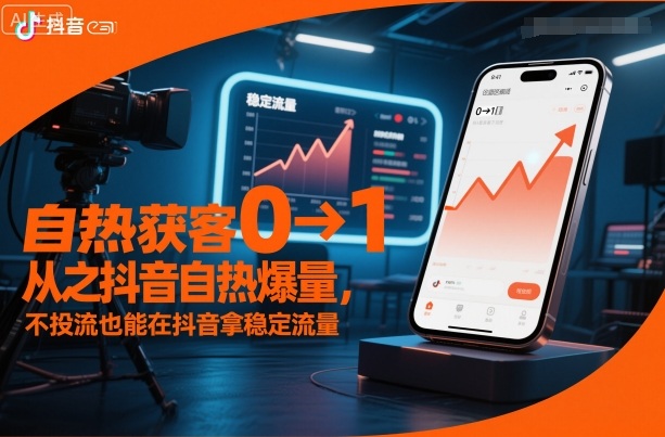 自热获客从0到1之抖音自热爆量，不投流也能在抖音拿稳定流量-谷进海小站