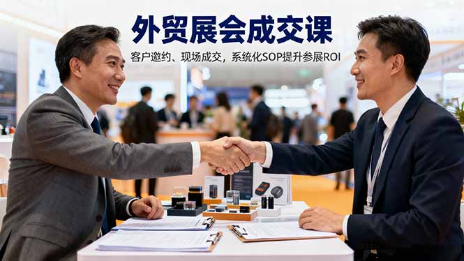 外贸展会成交课，含目标制定、客户邀约、现场成交，系统化SOP提升参展ROI-谷进海小站