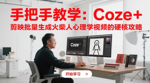 手把手教学：Coze + 剪映批量生成火柴人心理学视频的硬核攻略-谷进海小站