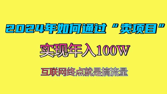 2024年如何通过“卖项目”赚取100W：最值得尝试的盈利模式-谷进海小站