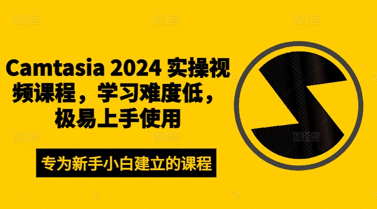 Camtasia 2024 实操视频课程，学习难度低，极易上手使用-谷进海小站