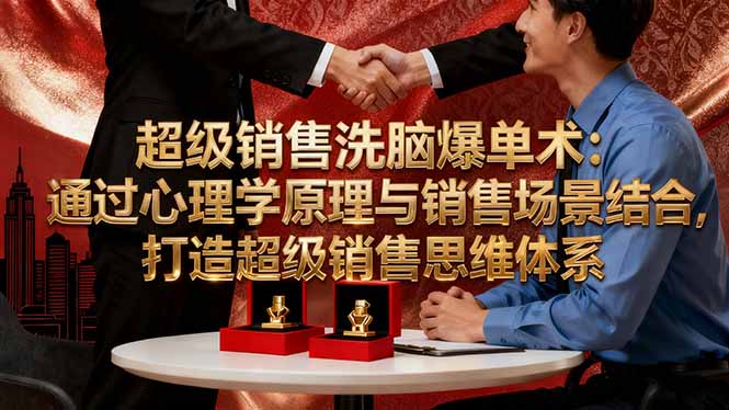 超级销售洗脑爆单术：通过心理学原理与销售场景结合,打造超级销售思维体系-谷进海小站