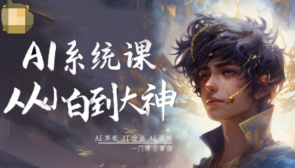 AI系统课程，从小白到大神系统学AI，AI声音-AI绘画-AI视频一门课全掌握-谷进海小站