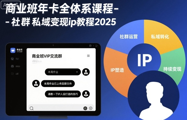 商业班年卡全体系课程-社群私域变现ip教程2025-谷进海小站