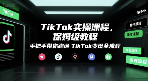 TikTok实操课程，保姆级教程，手把手带你跑通TikTok变现全流程-谷进海小站