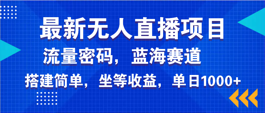 最新无人直播项目—美女电影游戏，轻松日入3000+，蓝海赛道流量密码，…-谷进海小站