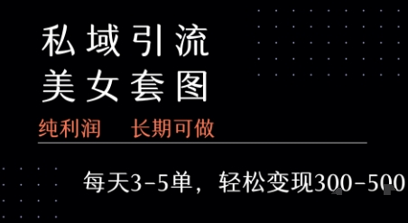 私域卖套图每天3-5单   每单利润99-2张+-谷进海小站