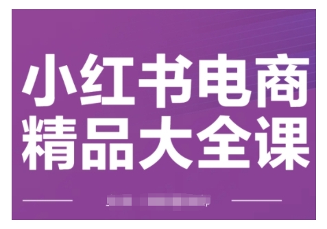 小红书电商精品大全课，快速掌握小红书运营技巧，实现精准引流与爆单目标，轻松玩转小红书电商(更新2月)-谷进海小站