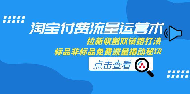 淘宝付费流量运营术，拉新收割双链路打法，标品非标品免费流量撬动秘诀-谷进海小站