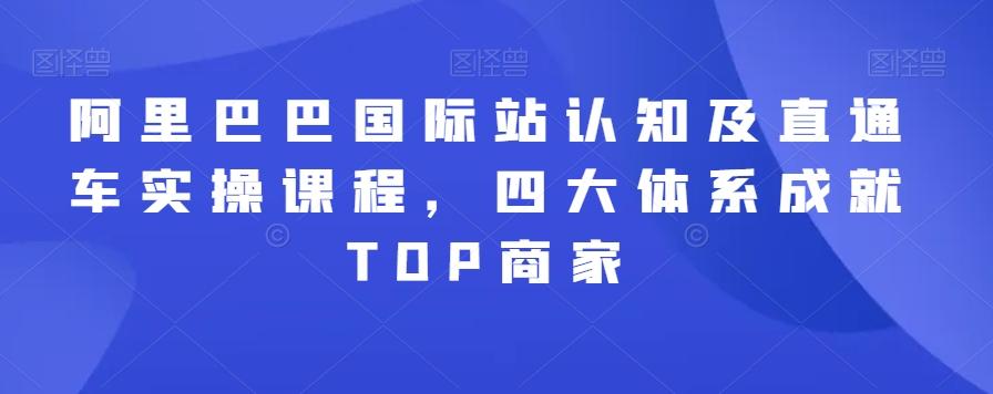 阿里巴巴国际站认知及直通车实操课程,四大体系成就TOP商家-谷进海小站