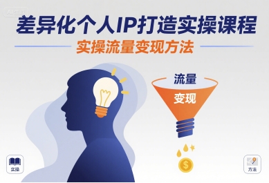 差异化个人IP打造实操课程，实操流量变现方法-谷进海小站