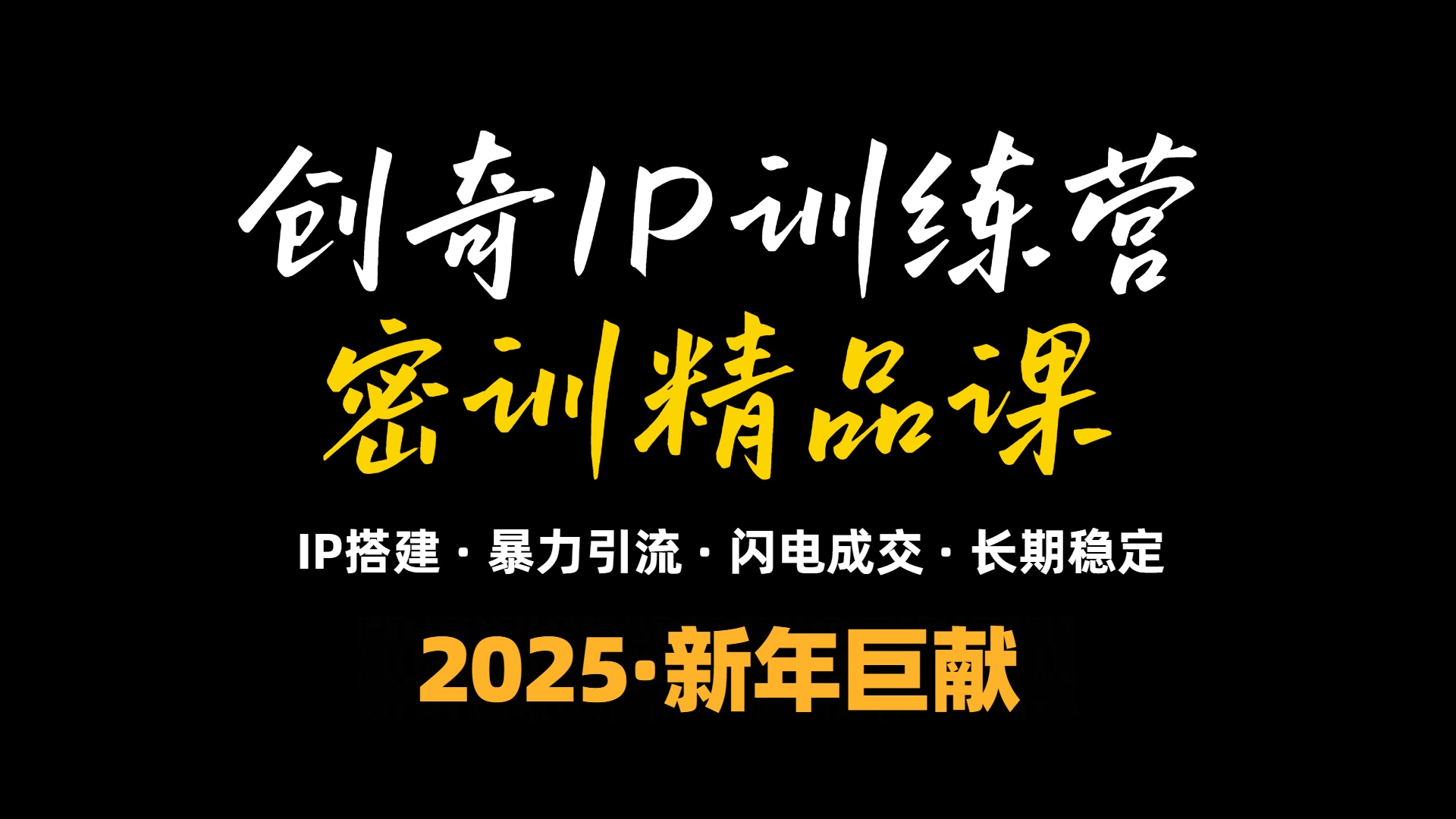 2025年“知识付费IP训练营”小白避坑年赚百万，暴力引流，闪电成交-谷进海小站