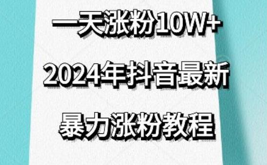 抖音最新暴力涨粉教程，视频去重，一天涨粉10w+，效果太暴力了，刷新你们的认知【揭秘】-谷进海小站