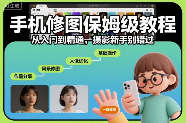 手机修图保姆级教程，从入门到精通，摄影新手别错过-谷进海小站
