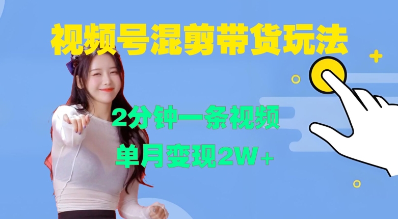视频号混剪玩法，2分钟一条视频，单月变现2W+【揭秘】-谷进海小站