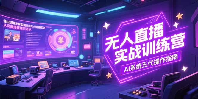 无人直播实操训练营，从设备搭建到话术，AI系统五代操作指南(7月更新-谷进海小站