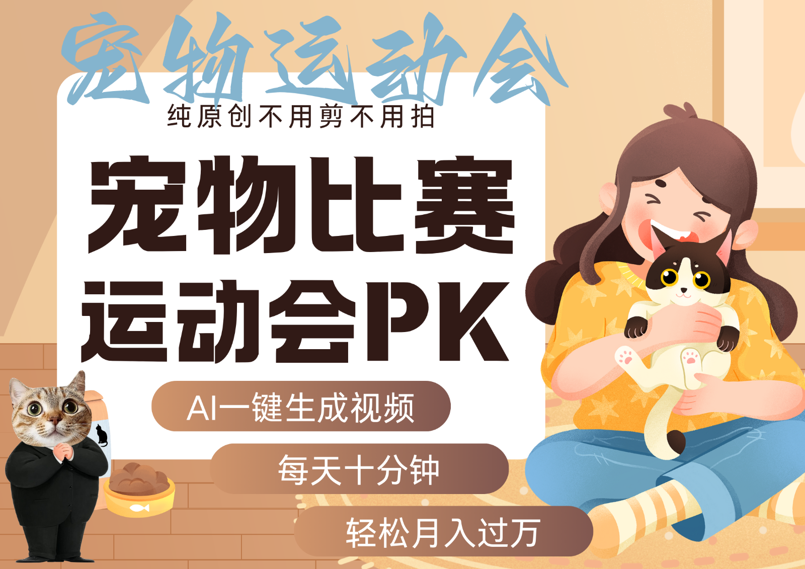 AI萌宠运动员跳水 射击 篮球 足球比赛 每天十分钟 附详细提示词文案库 代替做…-谷进海小站