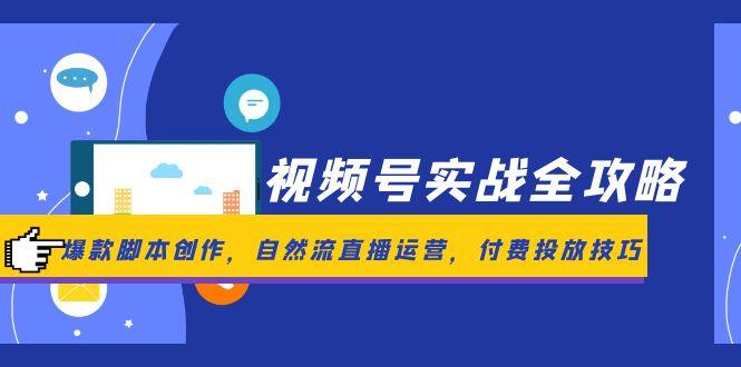 视频号实战全攻略，爆款脚本创作，自然流直播运营，付费投放技巧-谷进海小站