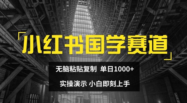 小红书国学赛道，无脑粘贴复制，单日1K，实操演示，小白即刻上手【揭秘】-谷进海小站