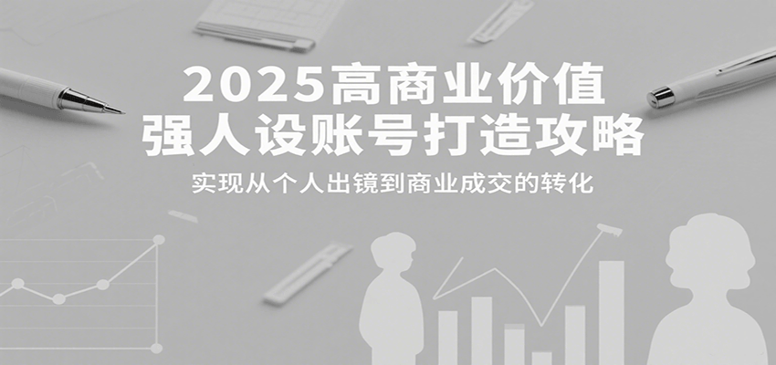 2025高商业价值强人设账号打造攻略，实现从个人出镜到商业成交的转化-谷进海小站