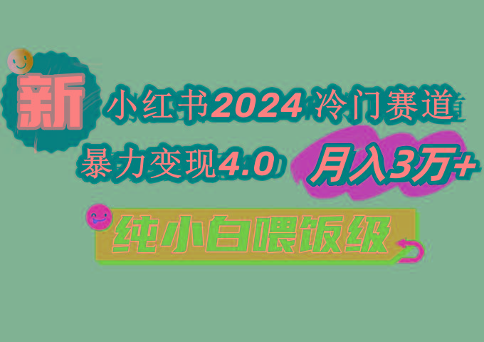 小红书2024冷门赛道 月入3万+ 暴力变现4.0 纯小白喂饭级-谷进海小站