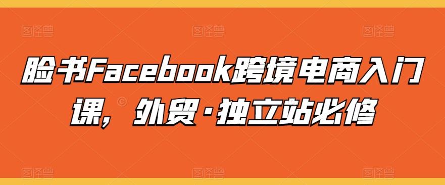 脸书Facebook跨境电商入门课，外贸·独立站必修-谷进海小站