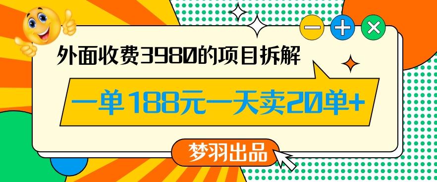 外面收费3980的年前必做项目一单188元一天能卖20单【拆解】-谷进海小站