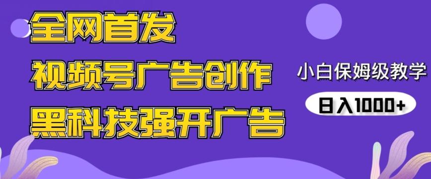 全网首发蝴蝶号广告创作，用AI做视频，黑科技强开广告，小白跟着做，日入1000+【揭秘】-谷进海小站