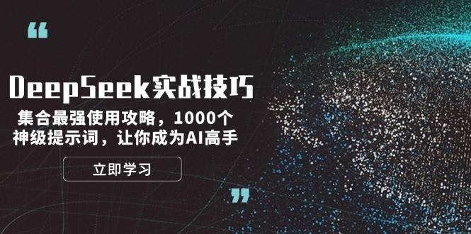 DeepSeek实战技巧：集合最强使用攻略，1000个神级提示词，让你成为AI高手-谷进海小站